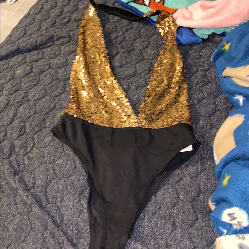 Deep V bodysuit